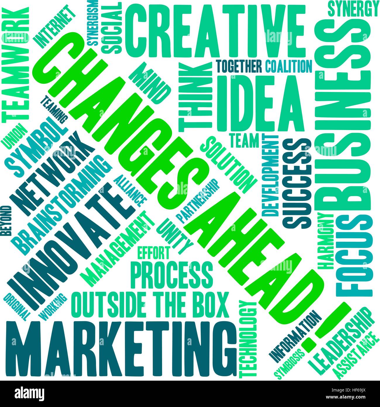 Changes Ahead word cloud on a white background Stock Vector Image & Art