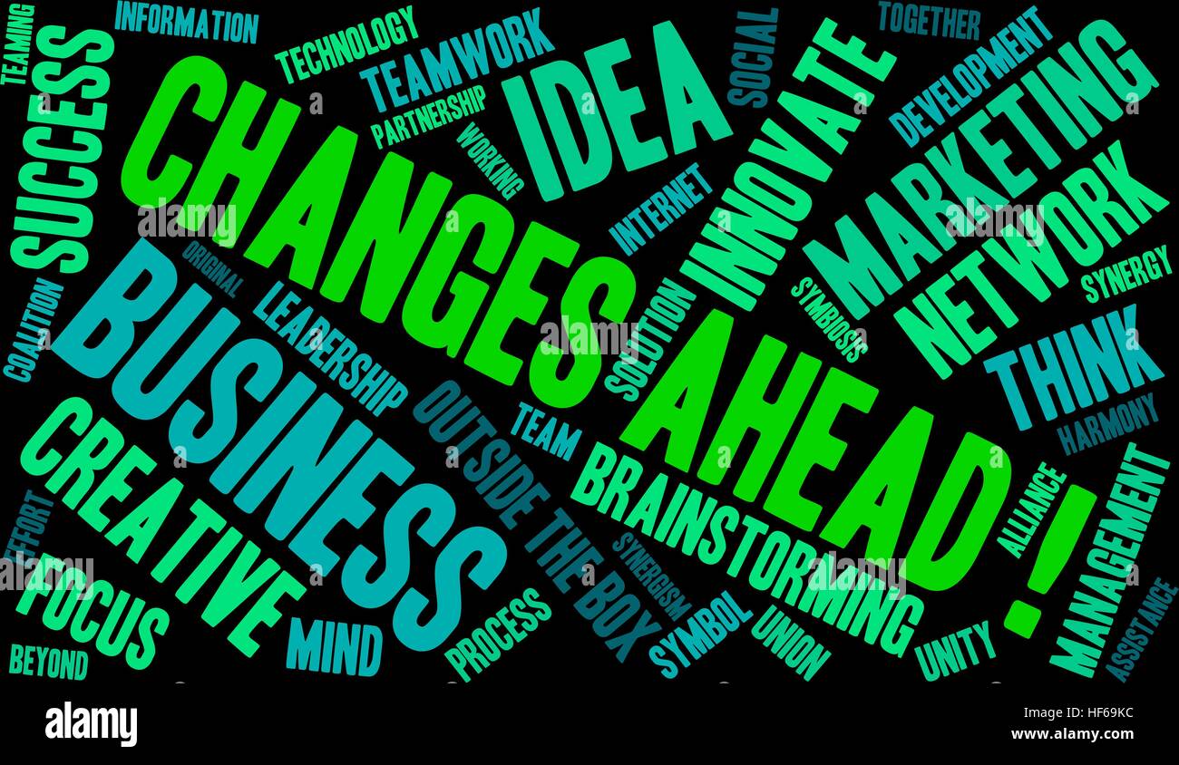 Changes Ahead word cloud on a white background Stock Vector Image & Art