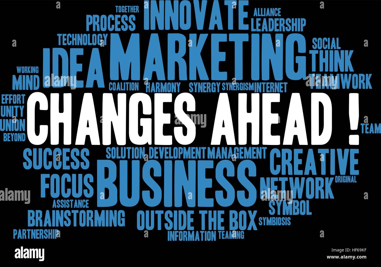 Changes Ahead word cloud on a white background Stock Vector Image & Art