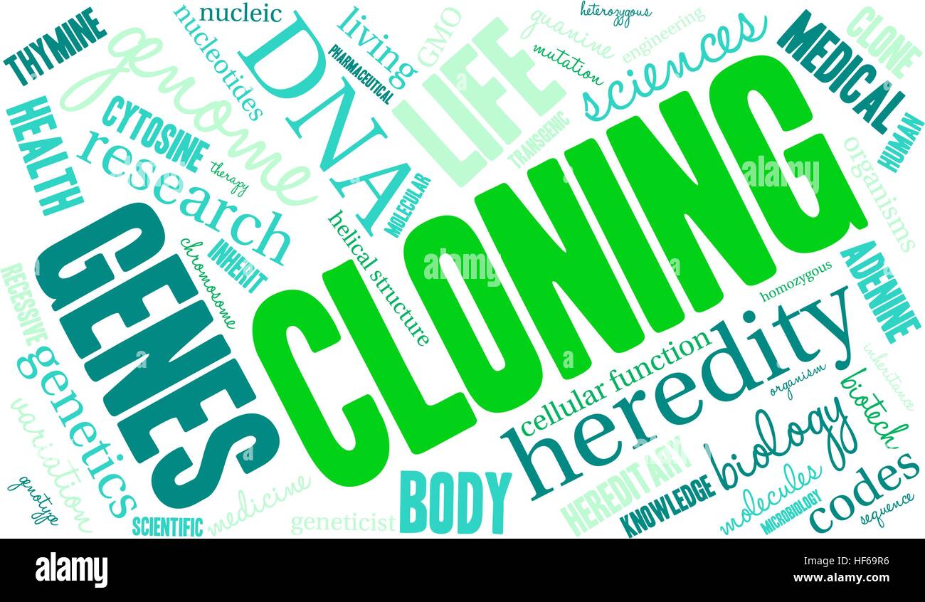 Cloning word cloud on a white background Stock Vector Image & Art Alamy