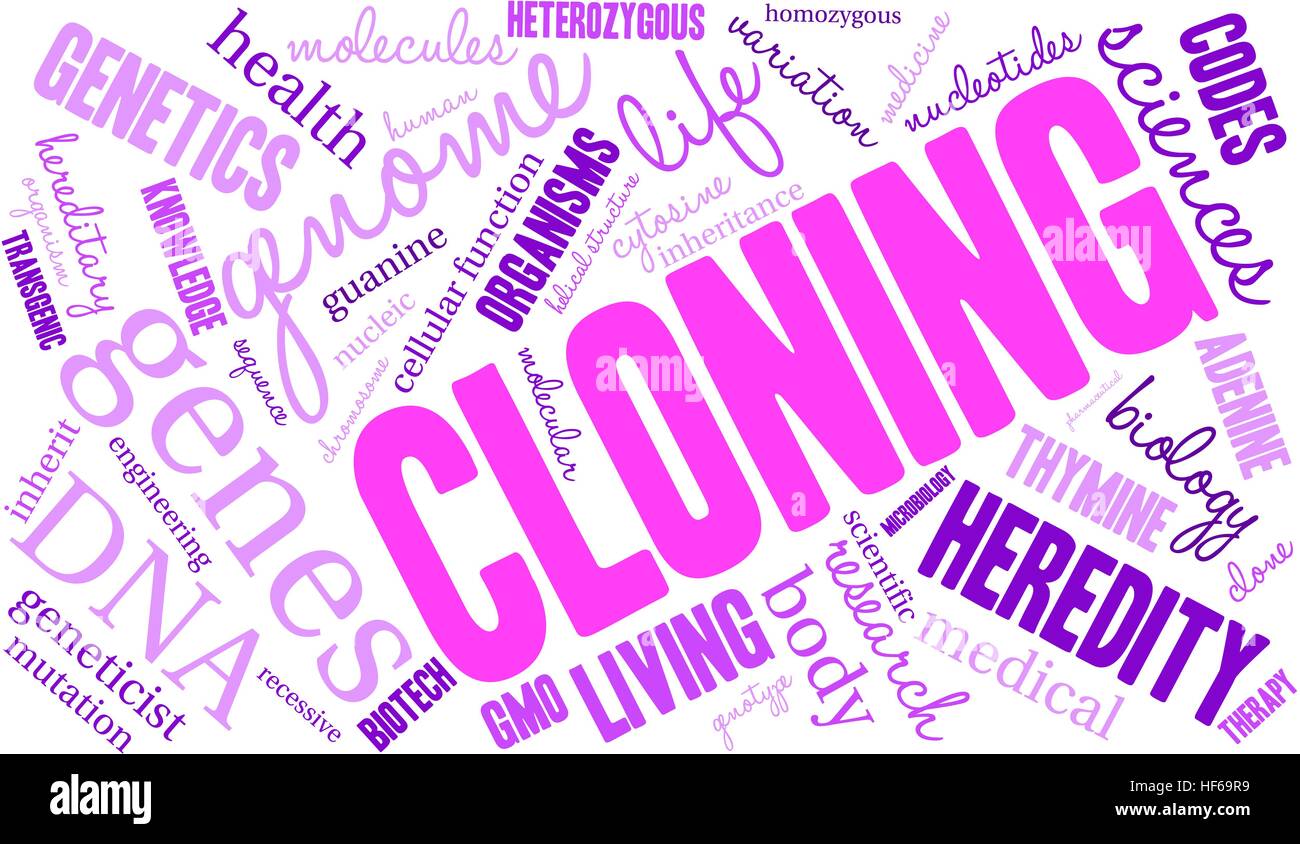 Cloning word cloud on a white background Stock Vector Image & Art Alamy