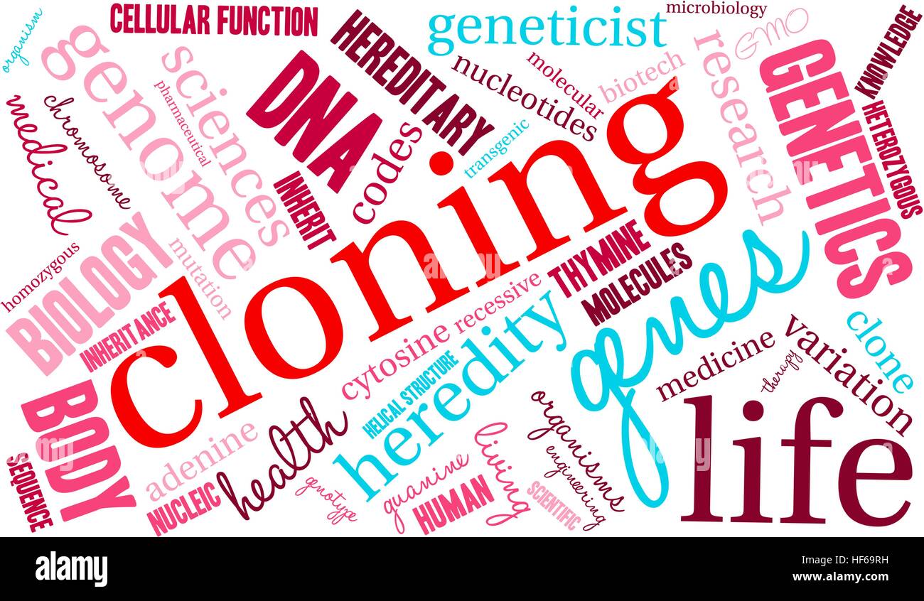 Cloning word cloud on a white background Stock Vector Image & Art Alamy