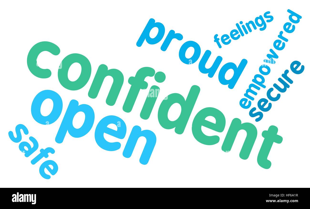 Confident word cloud on a white background Stock Vector Image & Art Alamy
