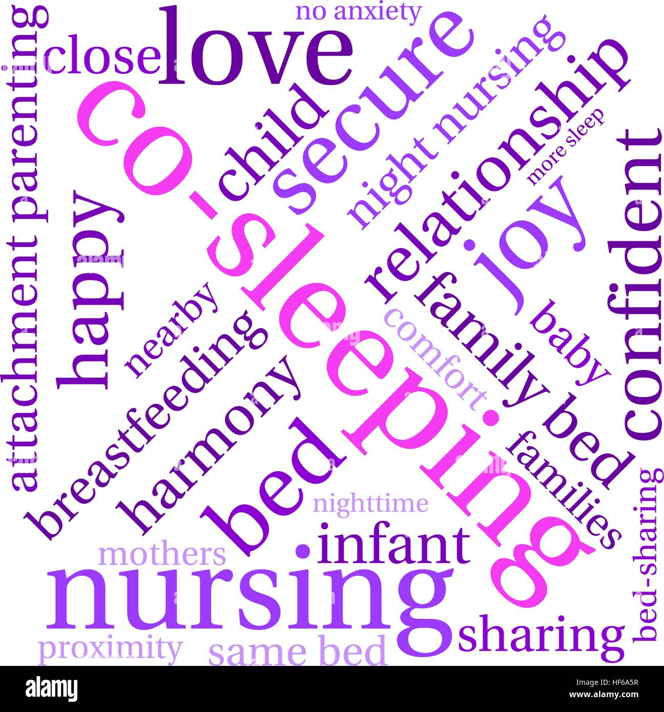 CoSleeping word cloud on a white background Stock Vector Image & Art