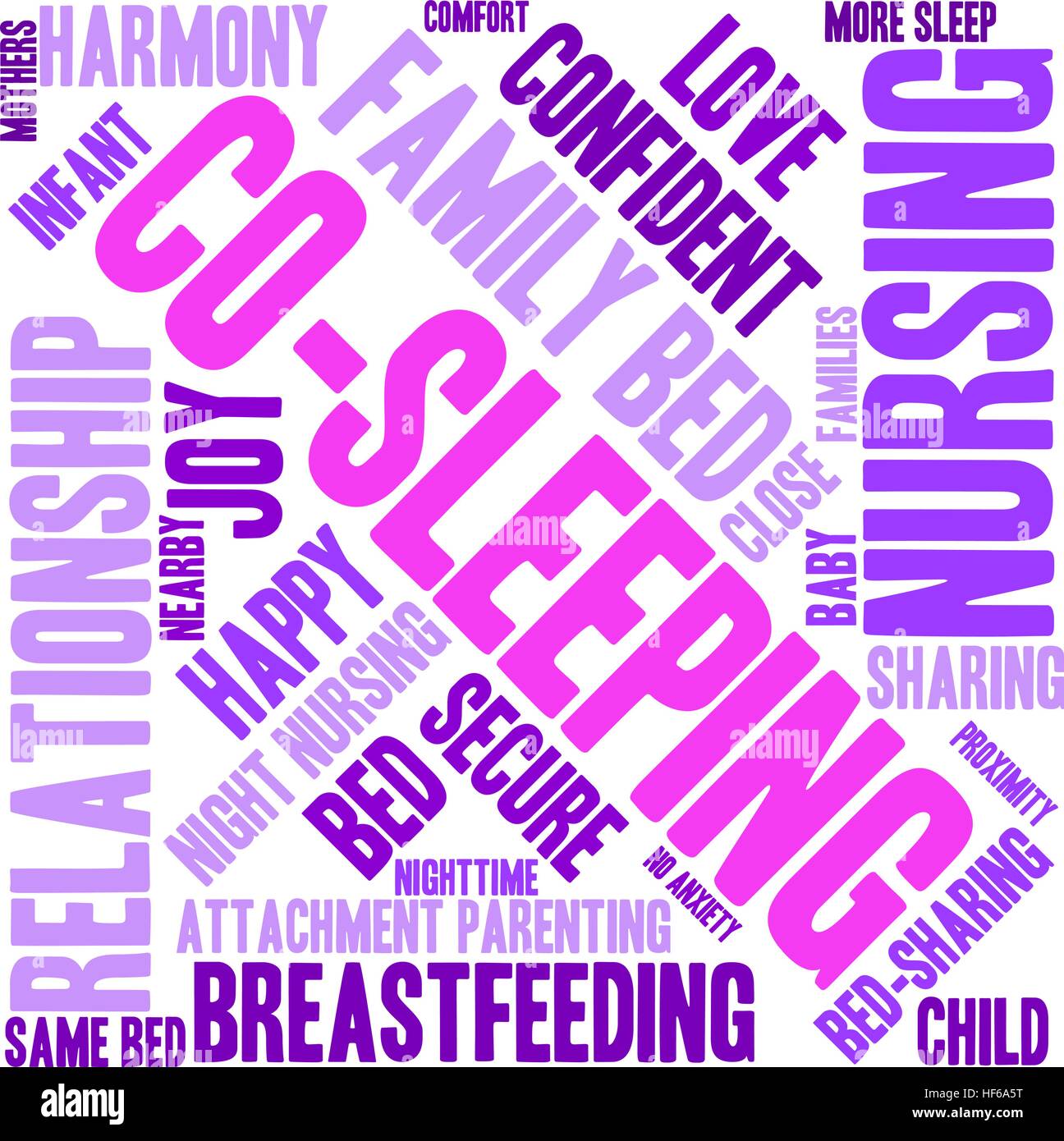 CoSleeping word cloud on a white background Stock Vector Image & Art