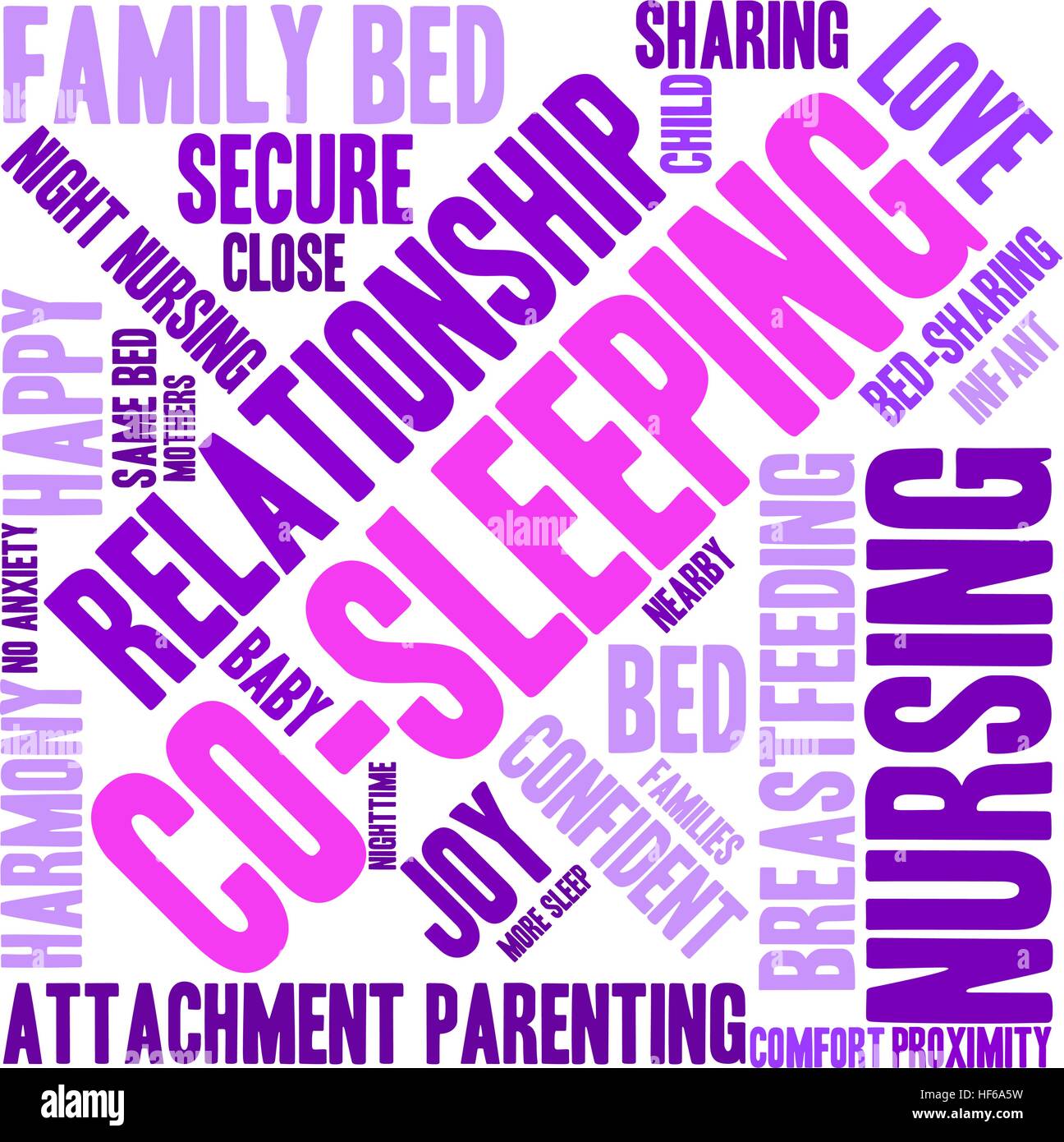 CoSleeping word cloud on a white background Stock Vector Image & Art