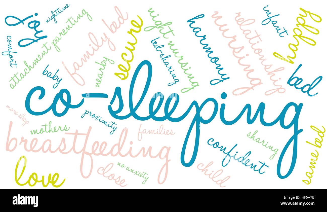 Co Sleeping Word Cloud On A White Background Stock Vector Image Art 
