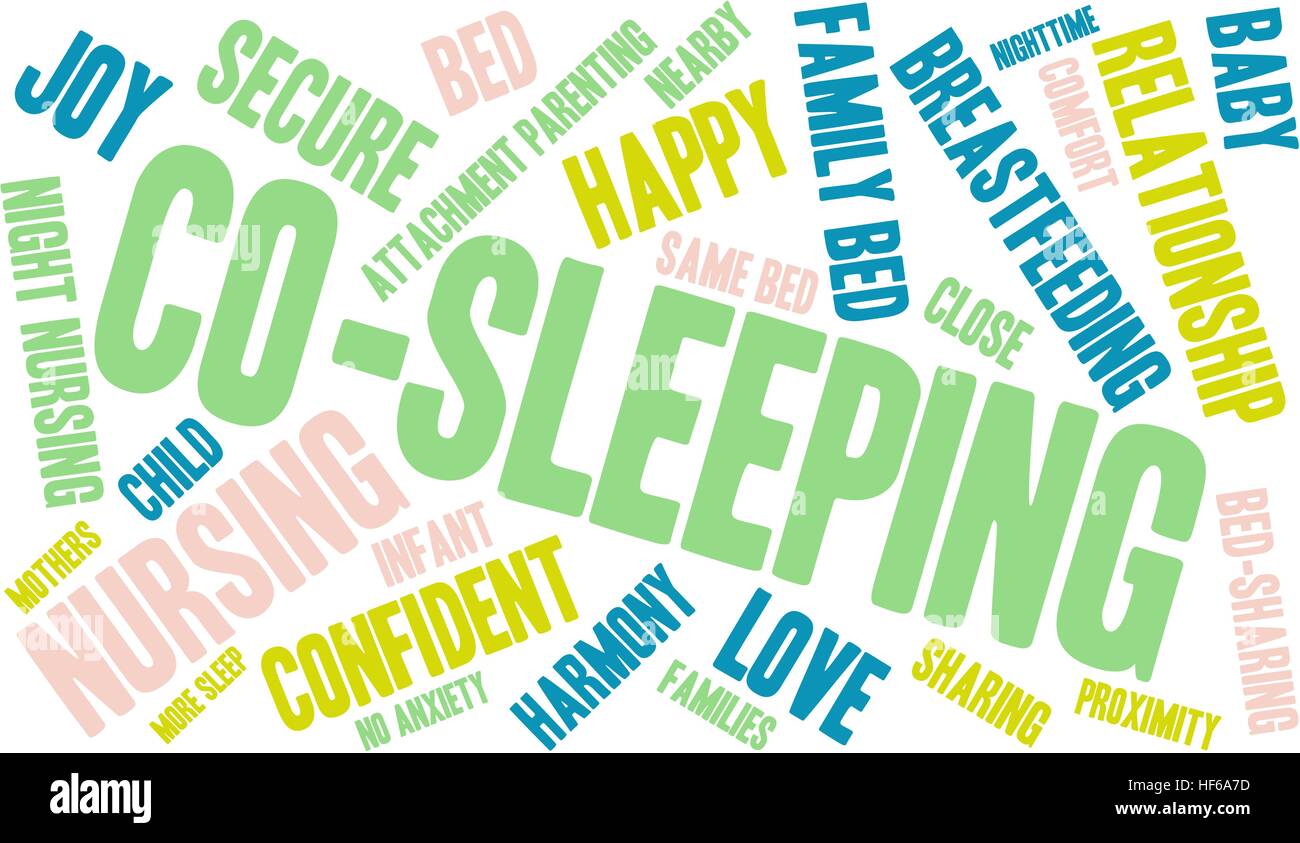 Co Sleeping Word Cloud On A White Background Stock Vector Image Art 