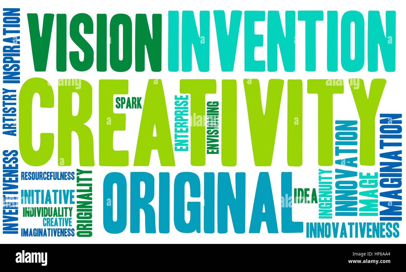 Creativity word cloud on a white background Stock Vector Image & Art