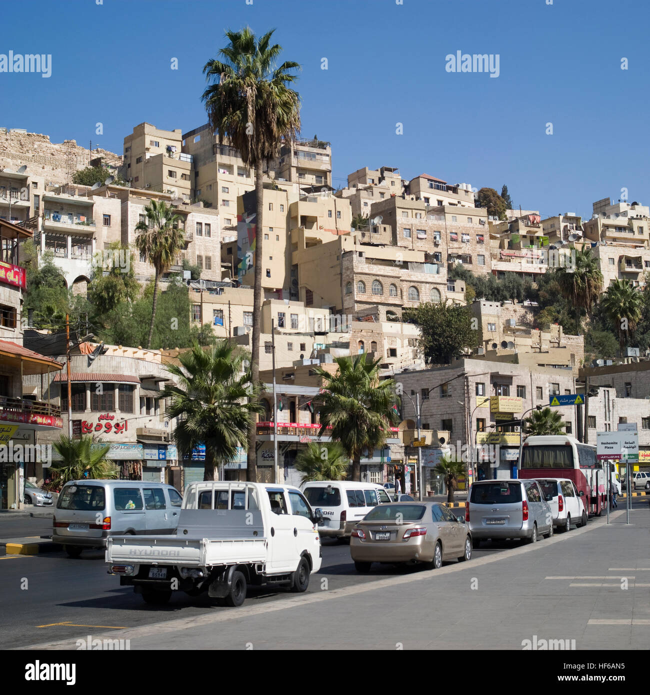 Downtown Amman street scene Stock Photo