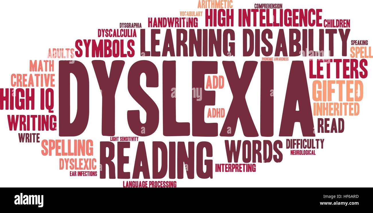 Dyslexia word cloud on a white background Stock Vector Image & Art Alamy