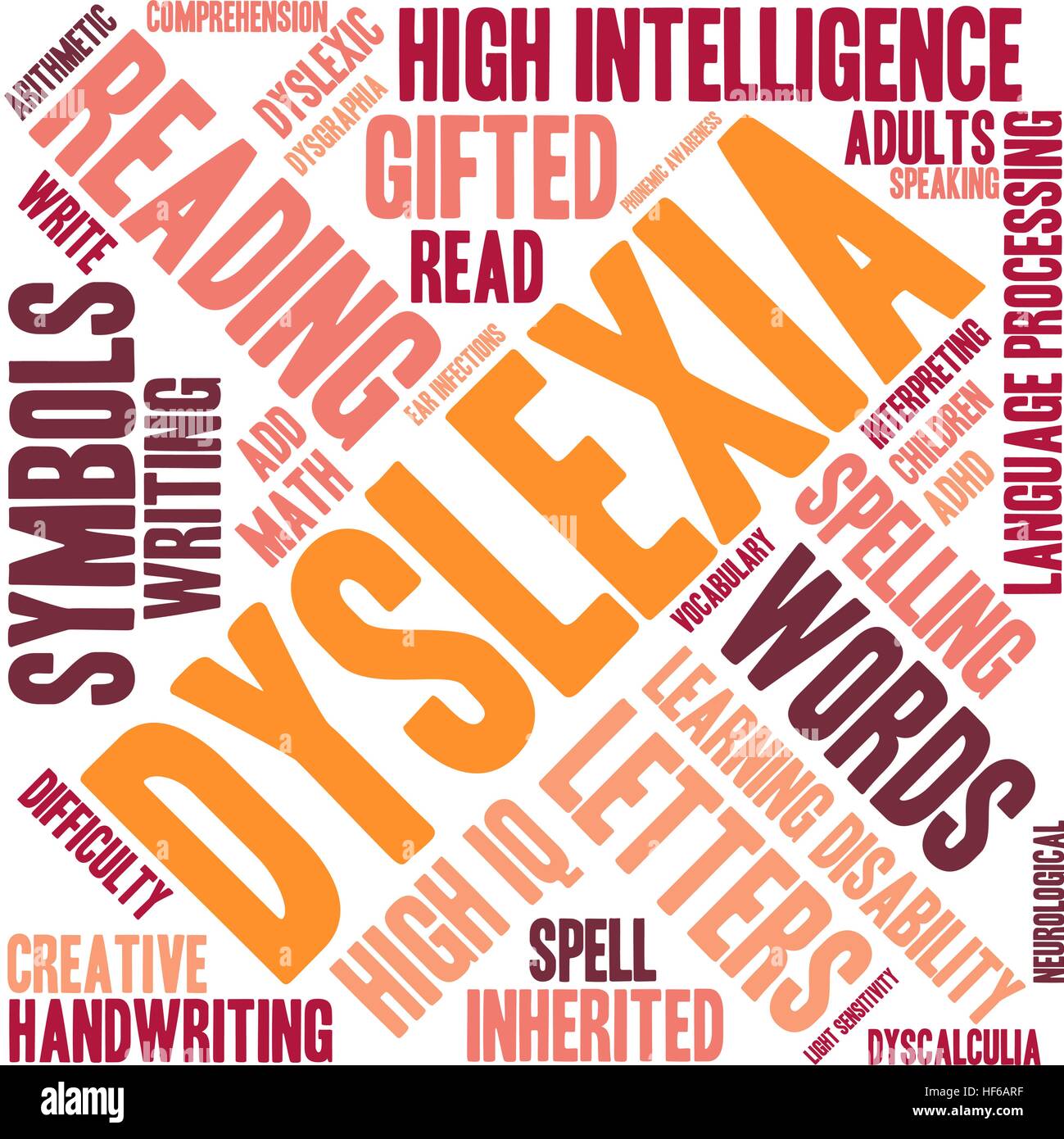Dyslexia word cloud on a white background Stock Vector Image & Art Alamy
