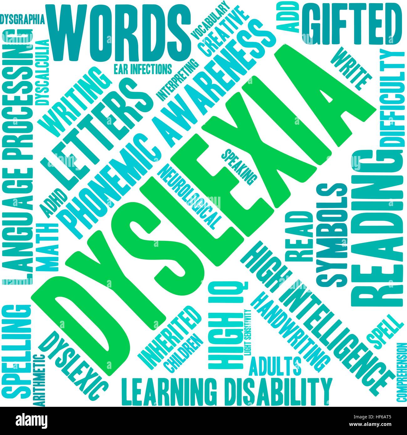 Dyslexia word cloud on a white background Stock Vector Image & Art Alamy