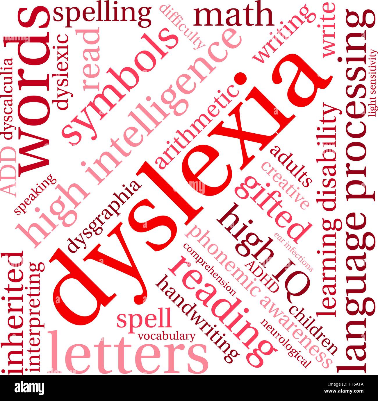 Dyslexia word cloud on a white background Stock Vector Image & Art Alamy
