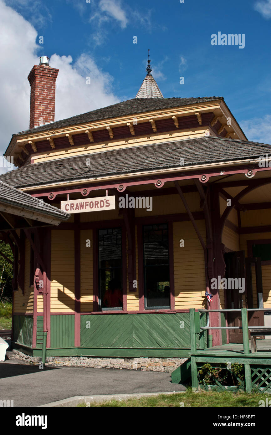 AMC, New Hampshire, the historic 19th c. Crawford Railway station still