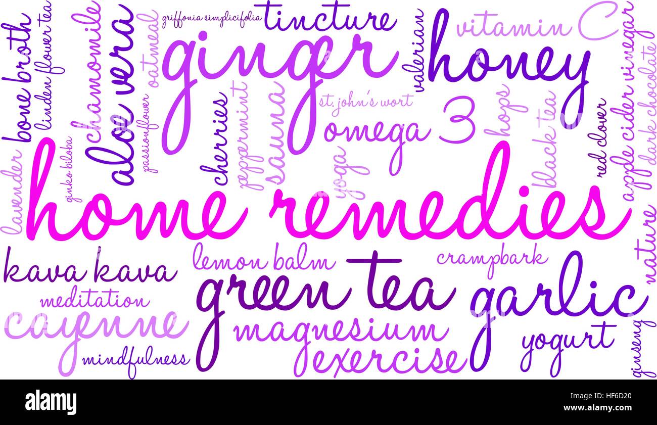Home Remedies word cloud on a white background Stock Vector Image & Art