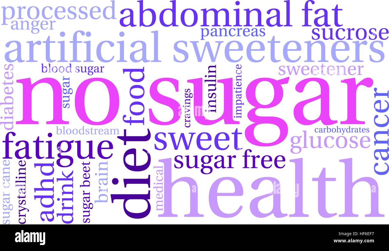 No sugar word cloud on a white background Stock Vector Image & Art Alamy