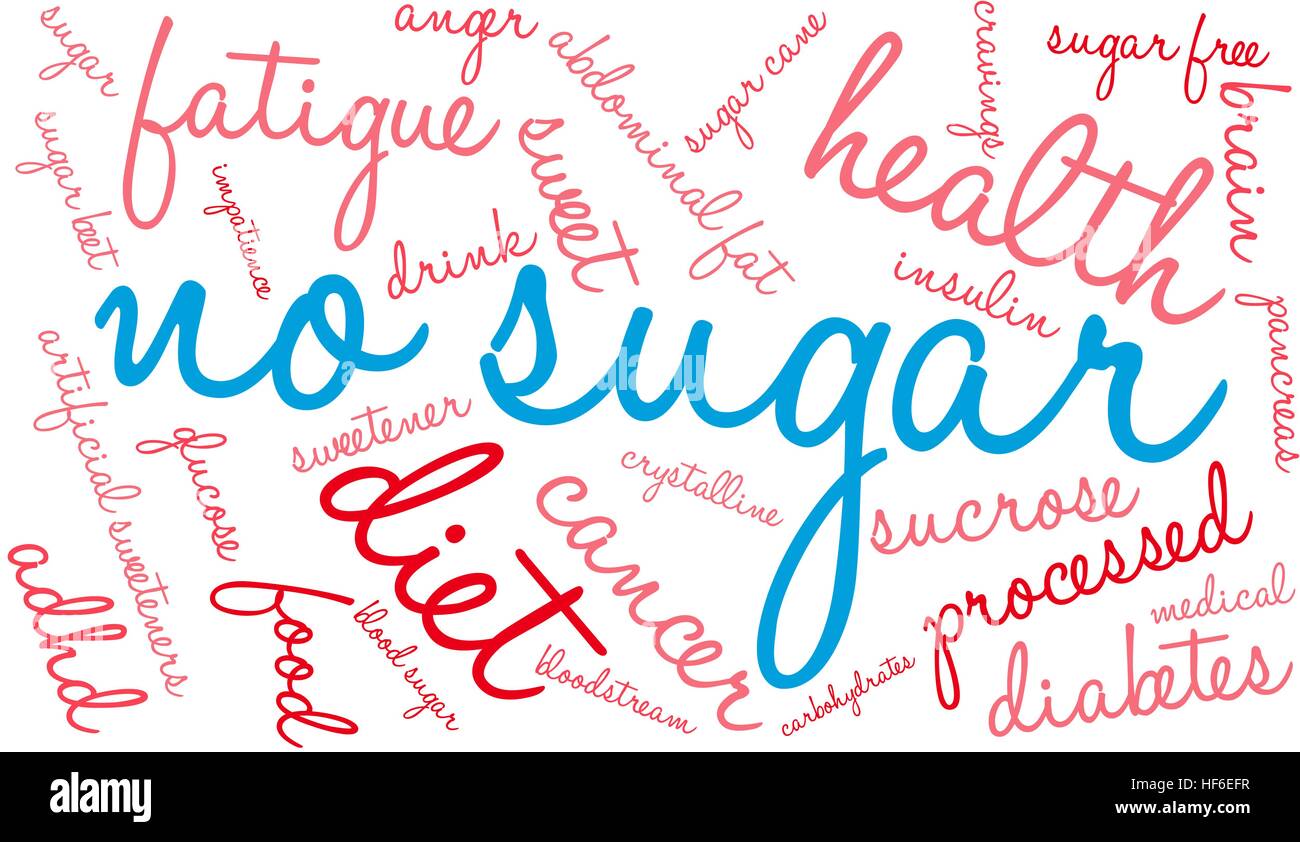 No sugar word cloud on a white background Stock Vector Image & Art Alamy