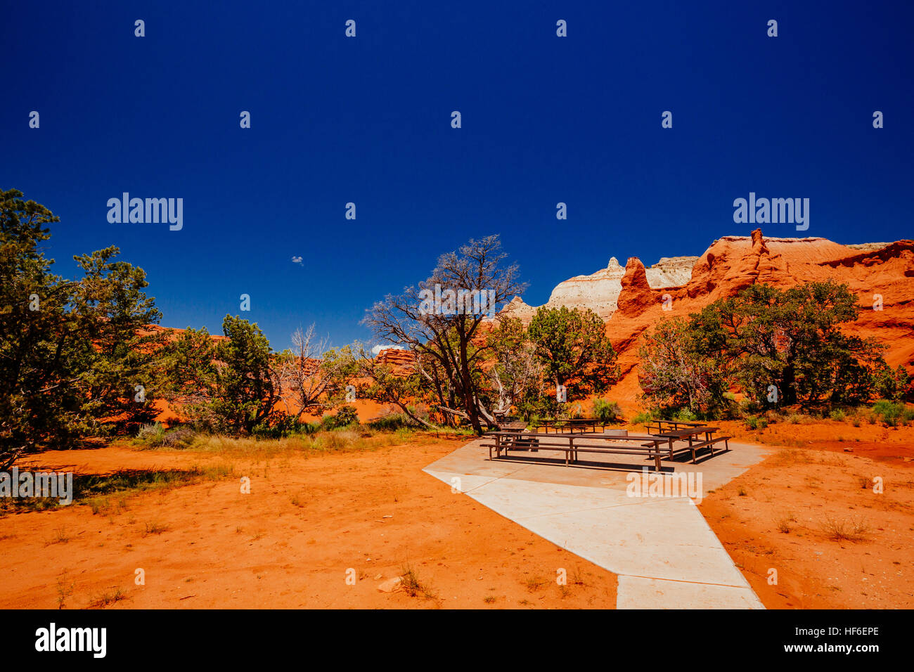 Redrock hoodoos an unsurpassed views make this one of the most popular trails in the Basin State Park. Stock Photo