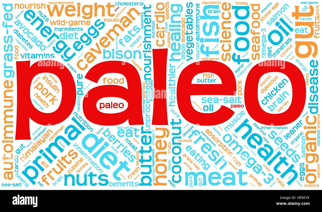Paleo word cloud on a white background Stock Vector Image & Art Alamy