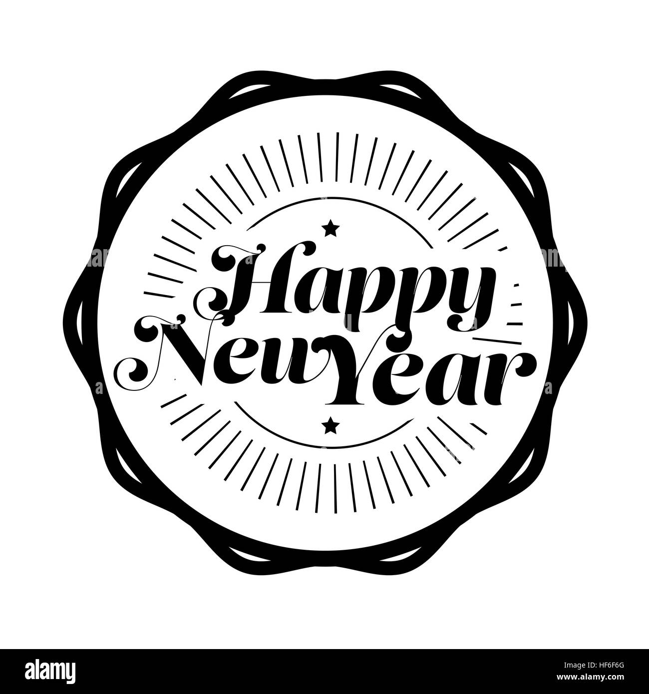 Happy New Year lettering vector gold Stock Vector
