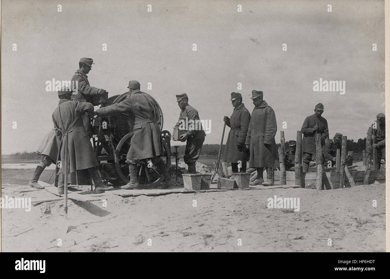 A photograph showing a technical course on concrete mixing machines ...