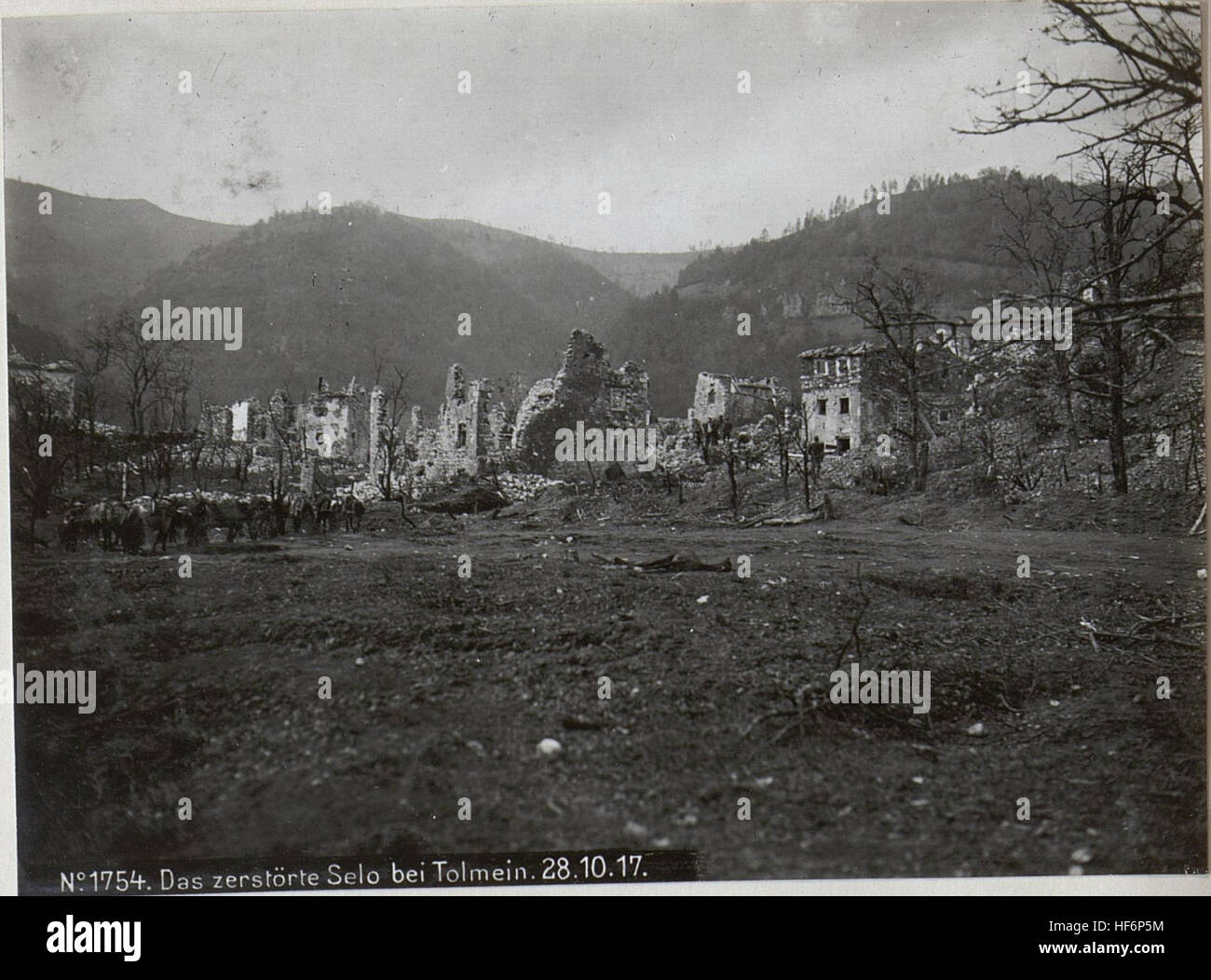 the-destroyed-village-of-tolmein-on-october-28-1917-during-world-war
