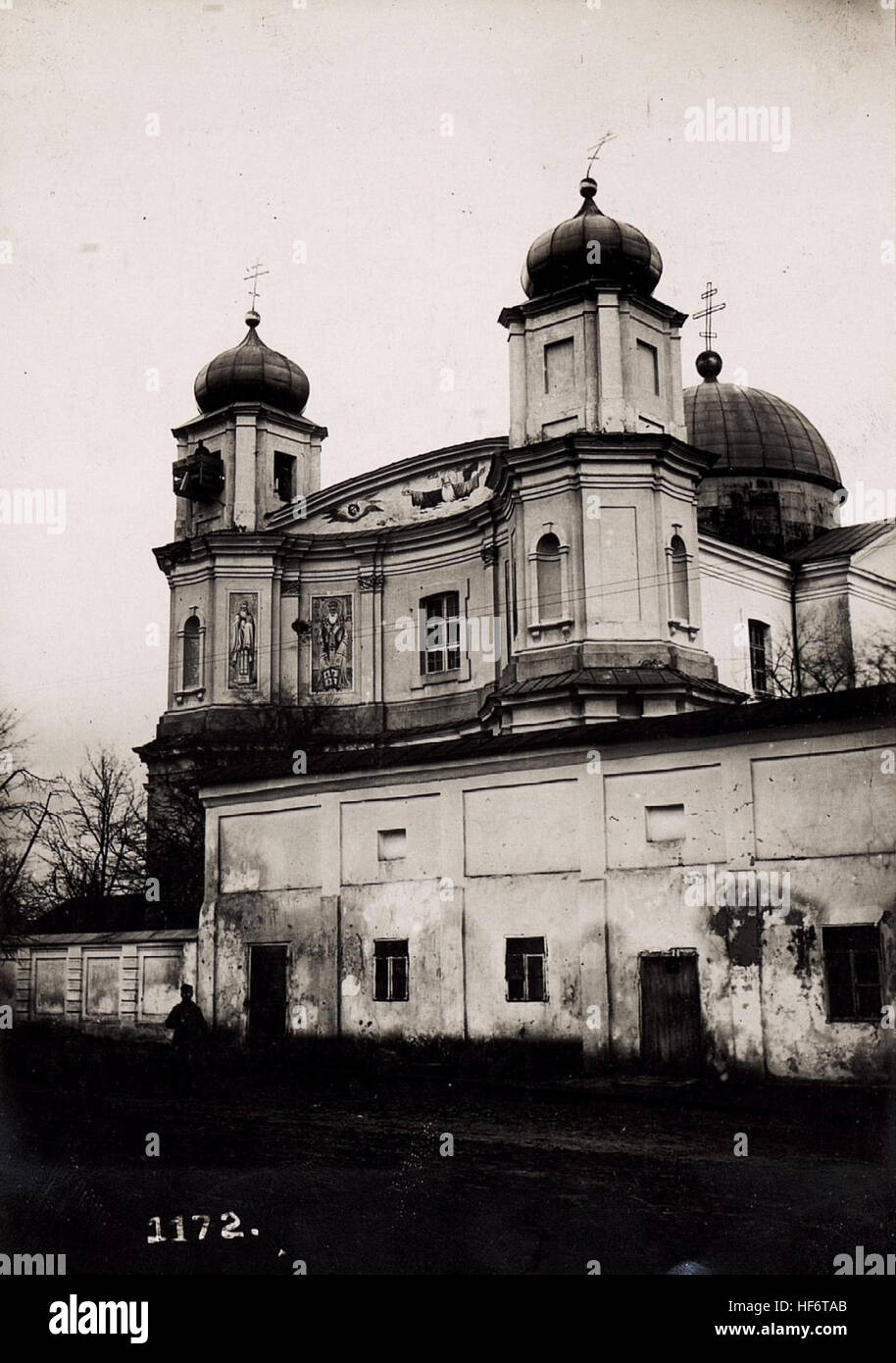 Triangulation work on the church tower in Wladimir Wolynsky during the ...