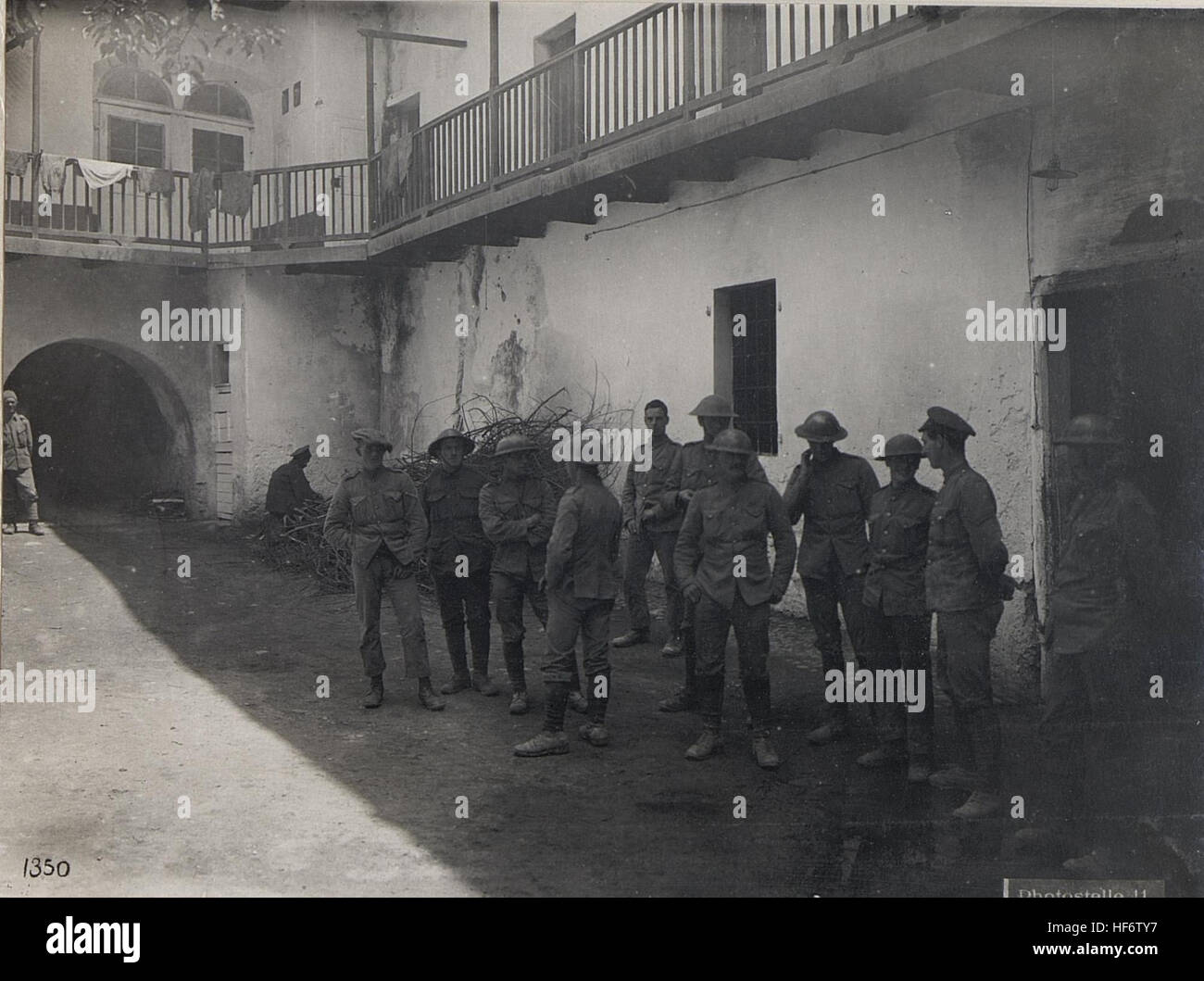 A photograph of British prisoners of war captured during World War I in ...