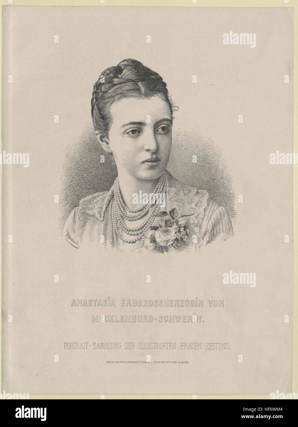 Anastasia Mikhailovna of Russia, Empress, portrait, Russia Stock Photo ...