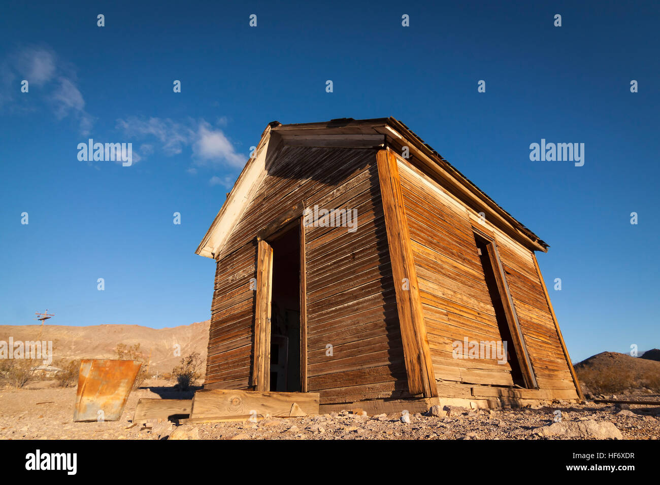 Old abandoned shack at Rhyolite Ghost Town in the Nevada Desert in ...