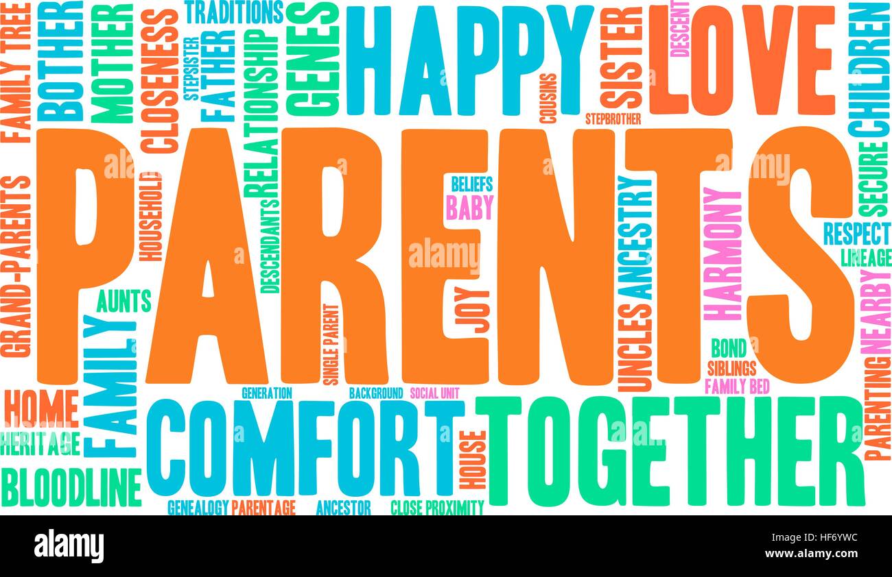 Parents word cloud on a white background Stock Vector Image & Art Alamy