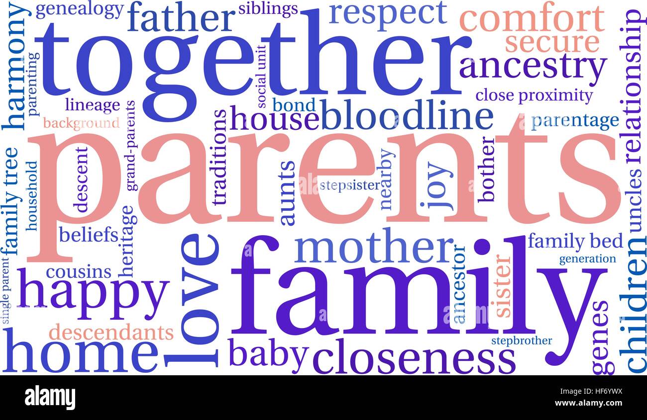 Parents word cloud on a white background Stock Vector Image & Art - Alamy