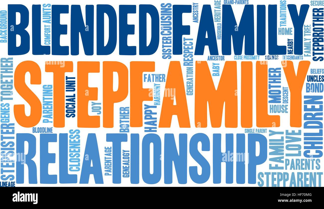 Stepfamily word coud on a white background Stock Vector Image & Art - Alamy