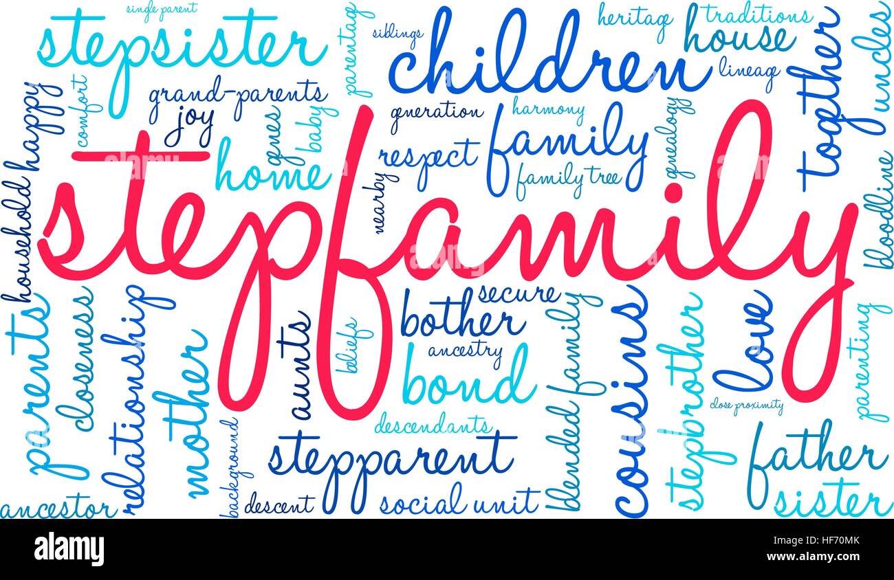 Stepfamily word coud on a white background Stock Vector Image & Art - Alamy