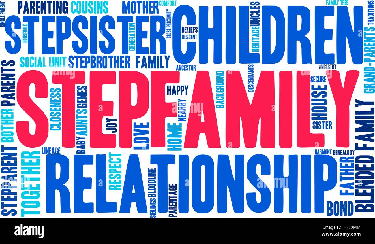 Stepfamily word coud on a white background Stock Vector Image & Art - Alamy