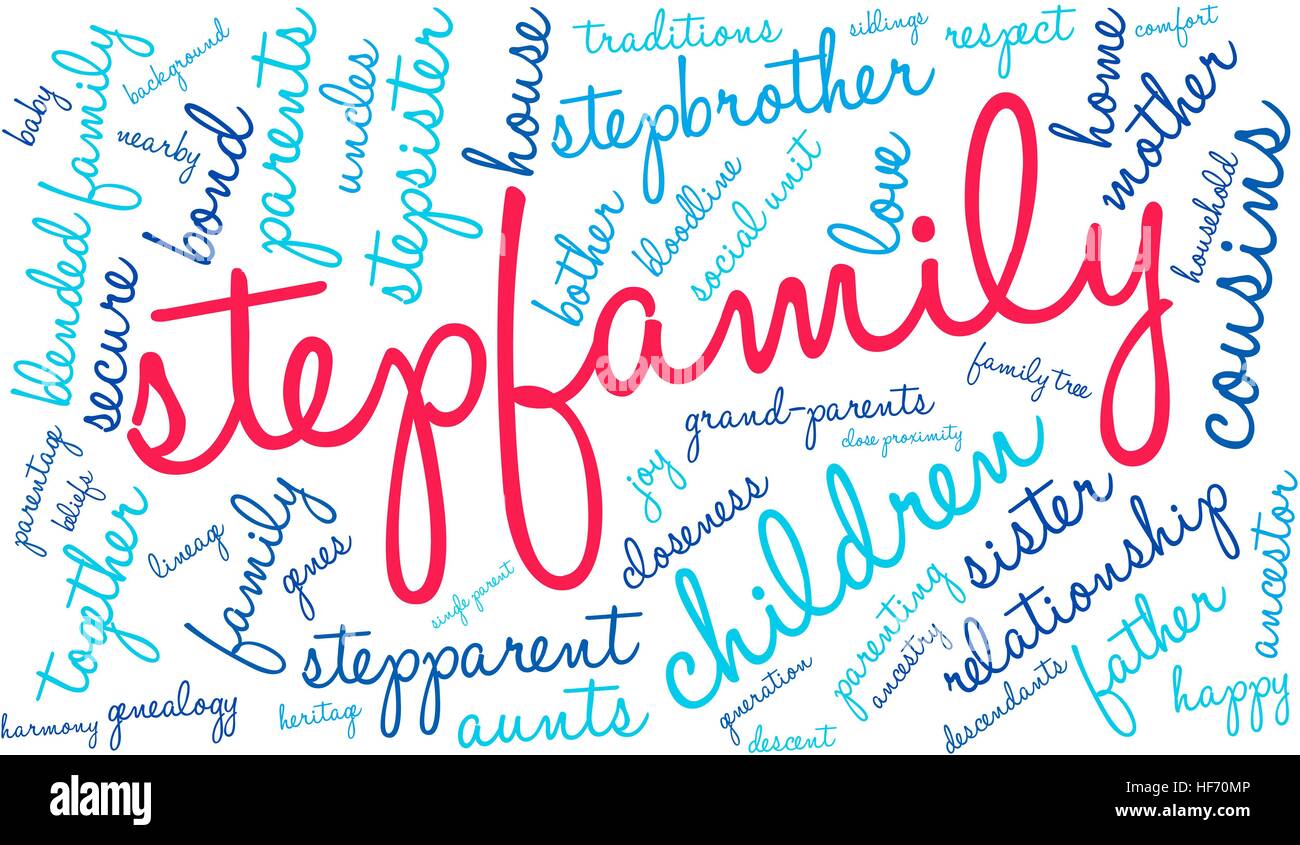 Stepfamily word coud on a white background Stock Vector Image & Art - Alamy