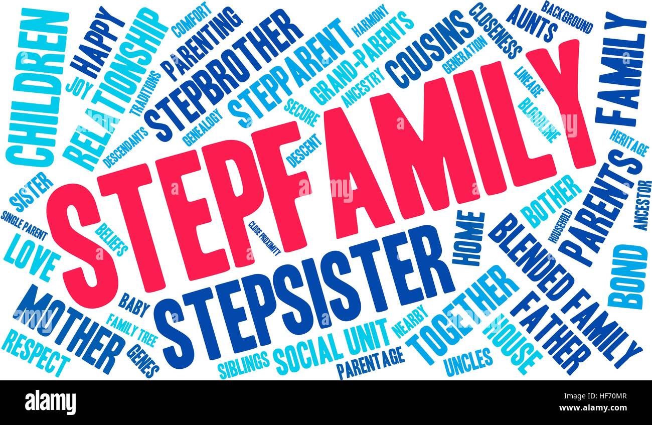 Stepfamily word coud on a white background Stock Vector Image & Art - Alamy