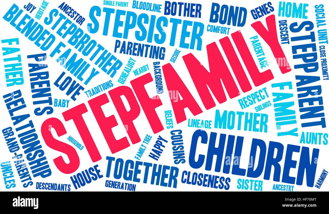 Stepfamily word coud on a white background Stock Vector Image & Art - Alamy