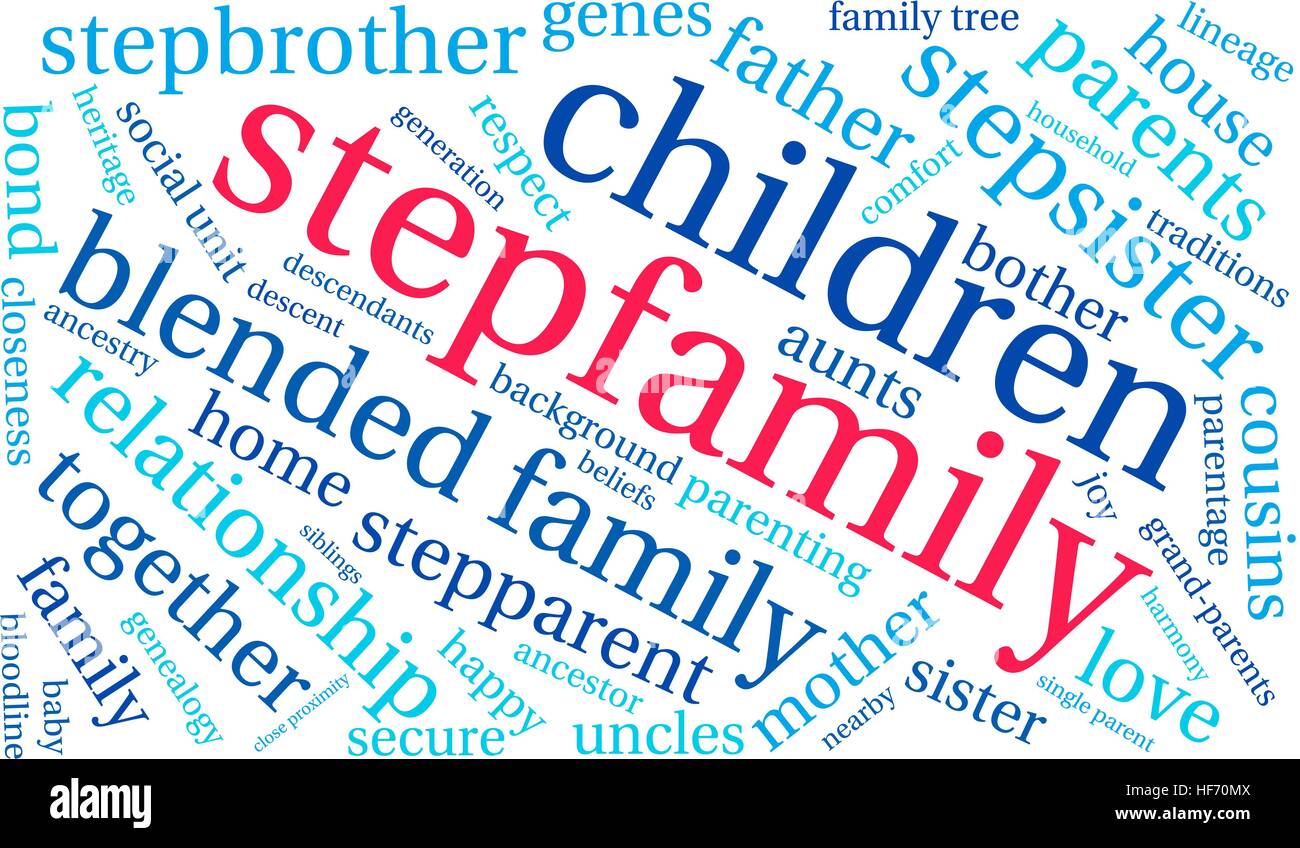 Stepfamily word coud on a white background Stock Vector Image & Art - Alamy