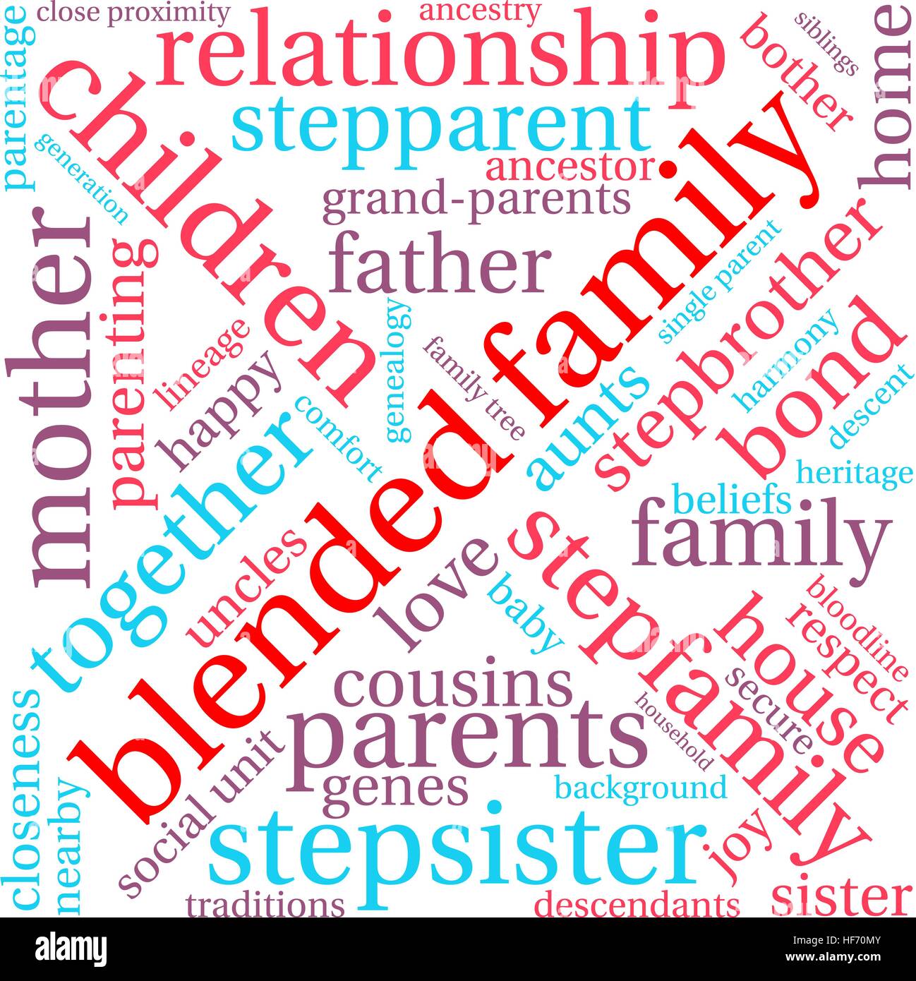 Stepfamily word coud on a white background Stock Vector Image & Art - Alamy