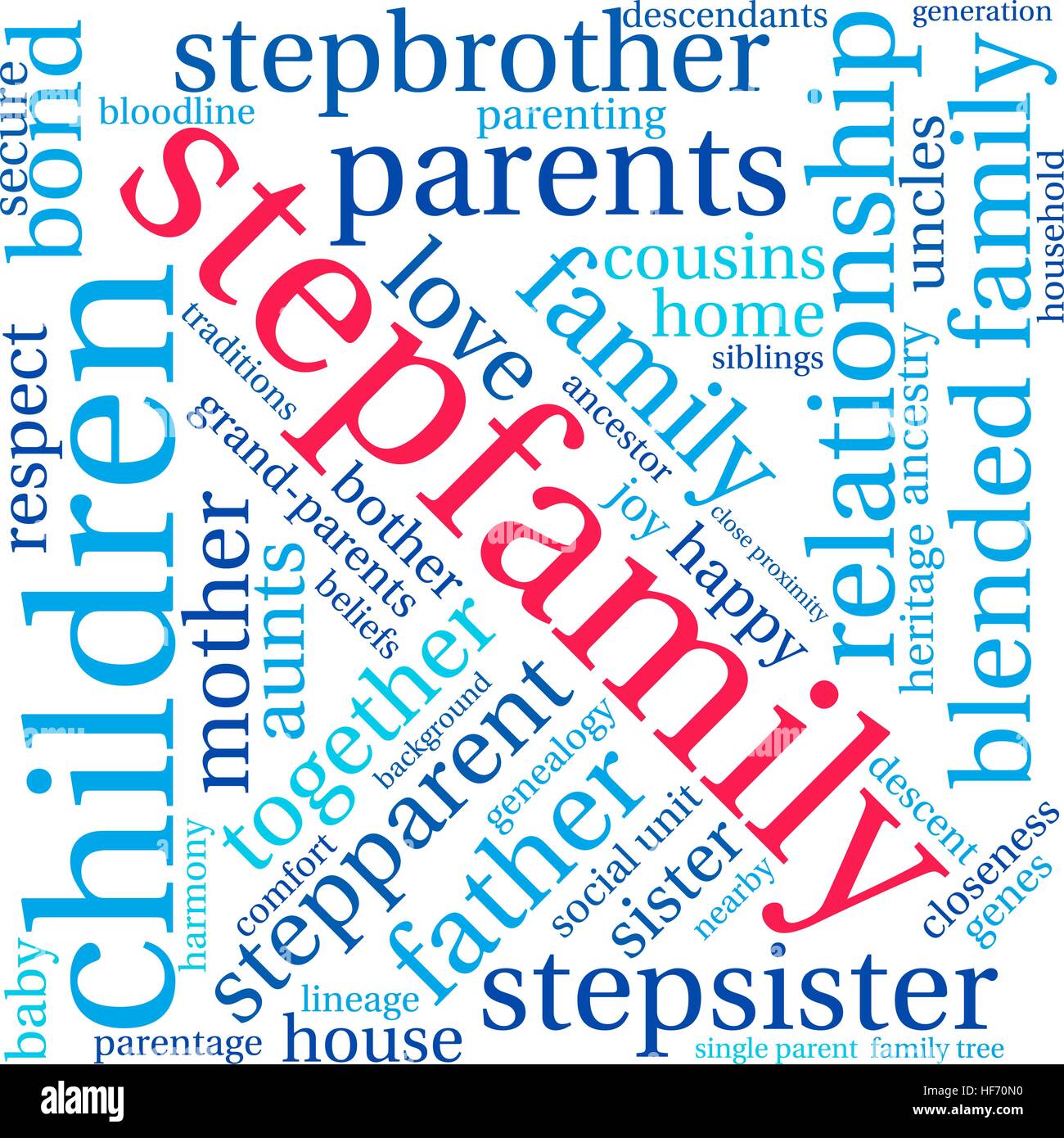 Stepfamily word coud on a white background Stock Vector Image & Art - Alamy