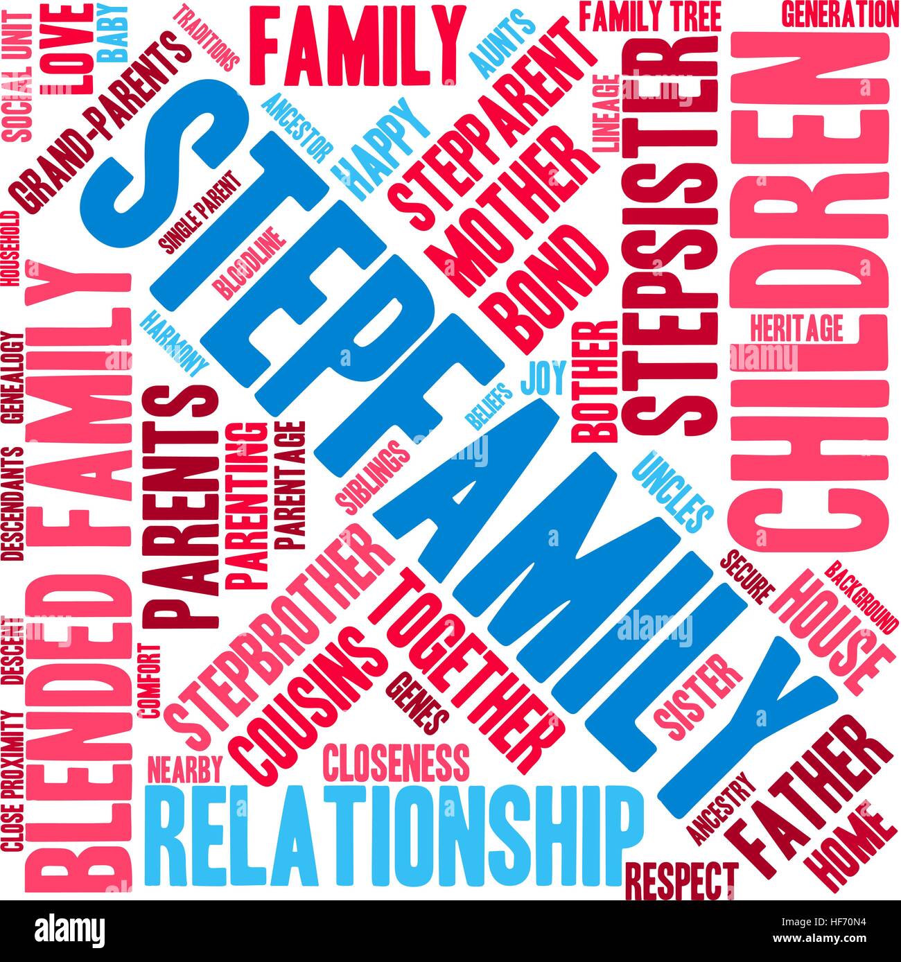 Stepfamily word coud on a white background Stock Vector Image & Art - Alamy
