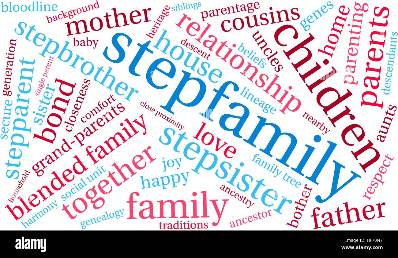 Stepfamily word coud on a white background Stock Vector Image & Art - Alamy