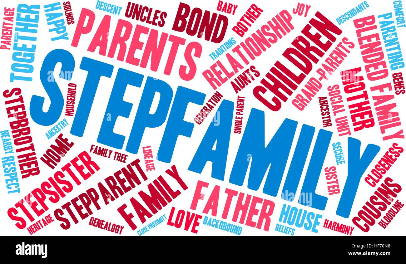 Stepfamily word coud on a white background Stock Vector Image & Art - Alamy