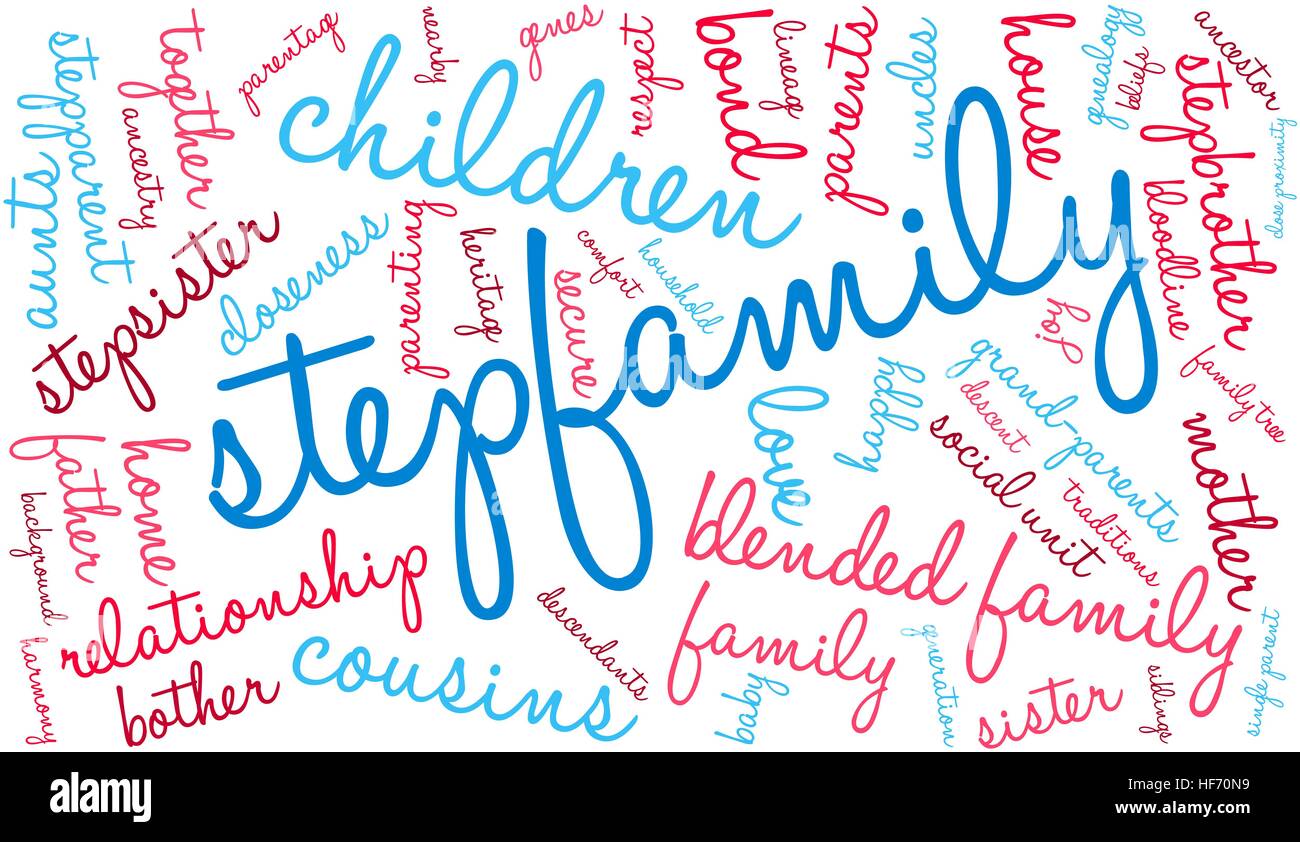 Stepfamily word coud on a white background Stock Vector Image & Art - Alamy