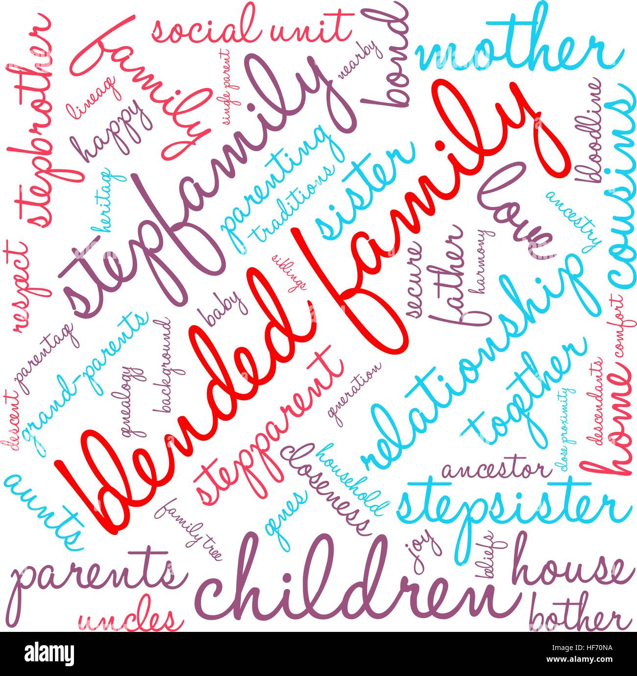 Stepfamily word coud on a white background Stock Vector Image & Art - Alamy