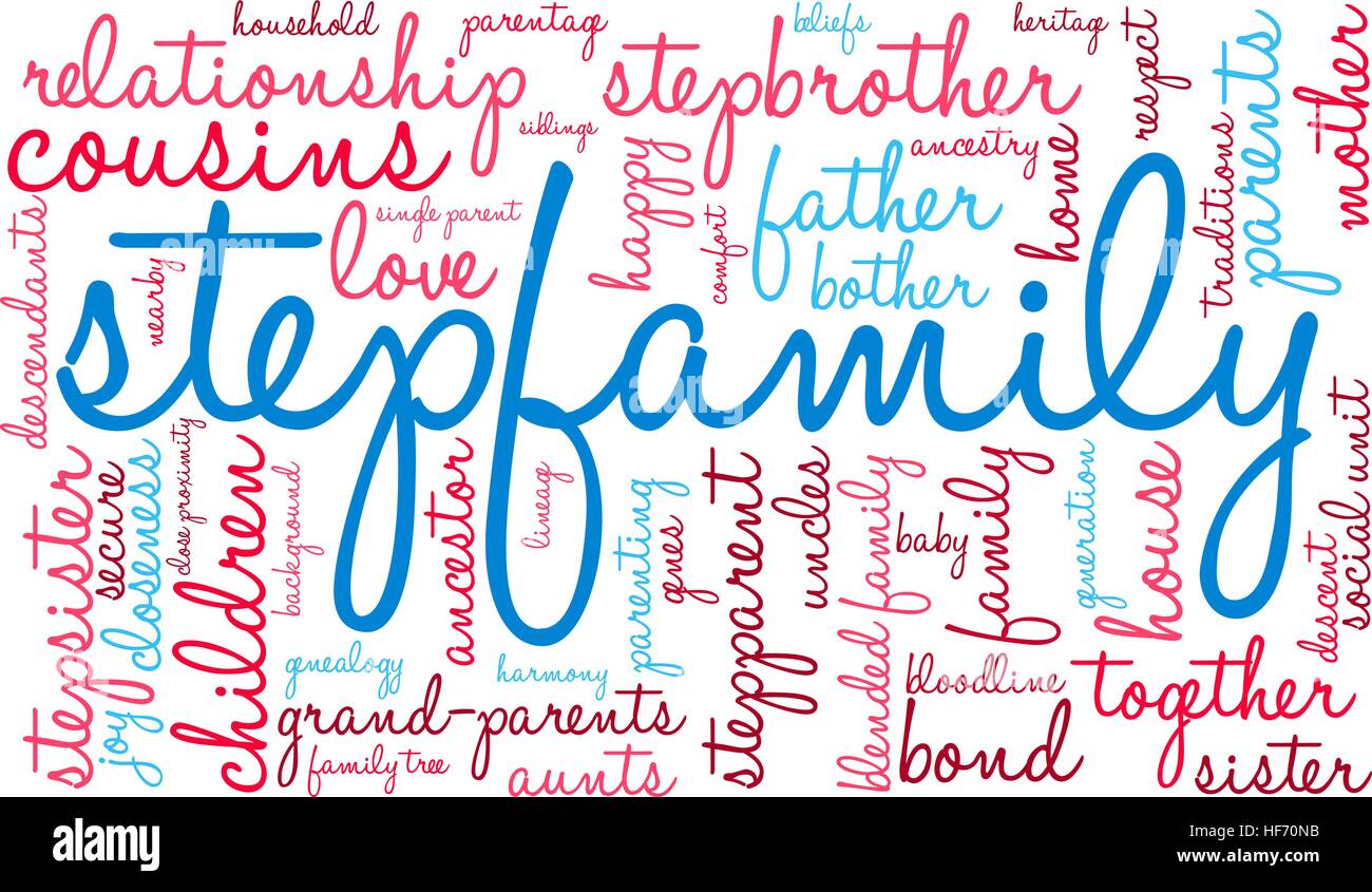 Stepfamily word coud on a white background Stock Vector Image & Art - Alamy