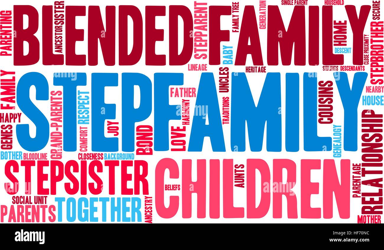 Stepfamily word coud on a white background Stock Vector Image & Art - Alamy