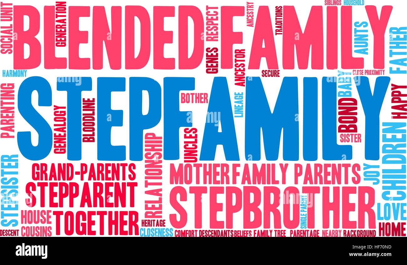 Stepfamily word coud on a white background Stock Vector Image & Art - Alamy